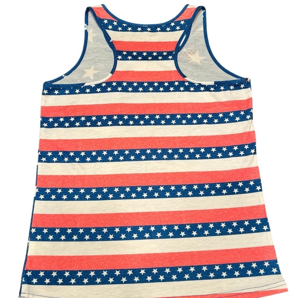 American Flag Patriotic Sleeveless Tank Size M - Picture 7 of 9